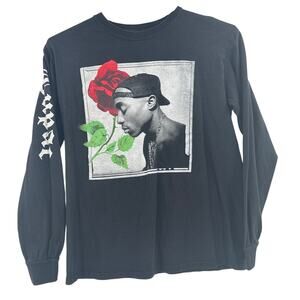 2PAC long sleeve black shirt size M